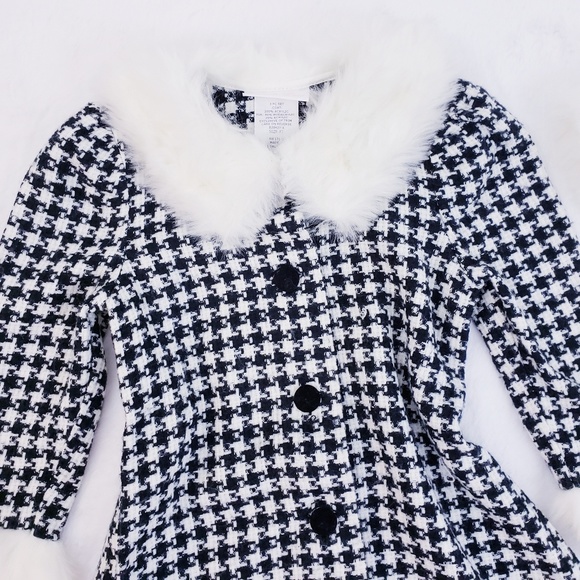🚫SOLD🚫 Bonnie Baby Houndstooth Dress Coat Set - Picture 3 of 6